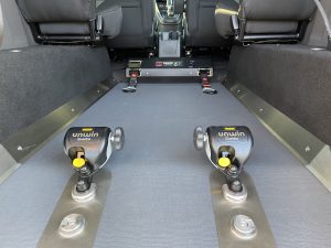 wheelchair restraints in WAV vehicle
